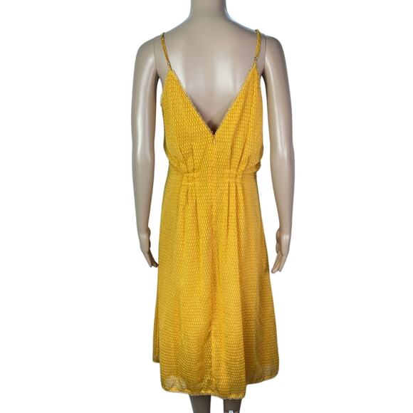 Revolve x House of Harlow 1960 Ines Pleated V-Neck Yellow Midi Dress - Picture 4 of 12
